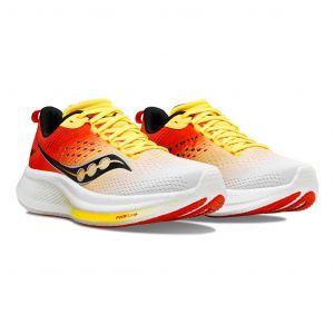 Chaussures Saucony Ride 17 blanc jaune orange - 46.5