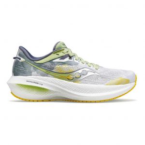 Chaussures Saucony Triumph 21 blanc vert fougère jaune femme - 37.5