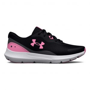 Chaussures Under Armour Grade School Surge 3 noir rose blanc fille - 38