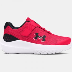 Chaussure de course Under Armour Surge 4 AC pour petit garçon Rouge / Noir / Noir 27