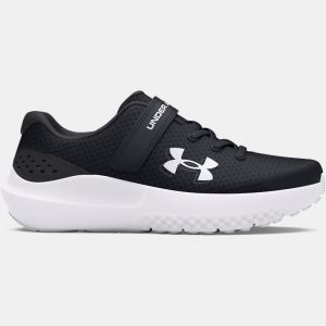 Chaussure de course Pre-School Under Armour Surge 4 AC pour garçon Noir / Anthracite / Blanc 31