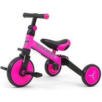 Milly Mally Optimus 3-in-1 Draisienne à 3 Roues Junior Rose