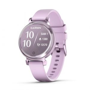 Garmin Lily 2 - Petite Montre connectée et élégante - Lilac avec Bracelet Silicone Lilas - Cadran 35 mm