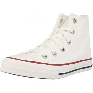 Converse Chuck Taylor All Star Little Miss Chucks Hi Blanc/Bleu (White/Midnight Navy) Coton 32 EU