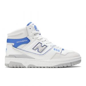 New Balance Homme 650 en Blanc/Bleu/Beige, Leather, Taille 47.5 Large