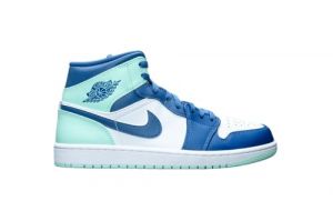 NIKE Air Jordan 1 Mid Mystic Navy Mint Foam 554724-413