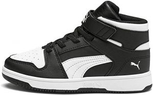 PUMA Unisex Regular Undefined Basket Rebound Lay-Up SL V pour Enfant 31.5 Black White