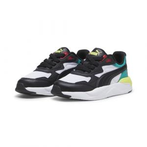 PUMA Baskets à Fermeture Facile X-Ray Speed Enfant 32 White Black Club Red Sparkling Green