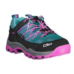 Chaussures CMP Rigel Low Trekking Waterproof vert bleu rose enfant - 25