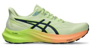 Chaussures running asics gt 2000 12 vert orange jaune femme