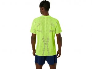 Asics Metarun Short Sleeve Top Homme Jaune