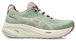 Chaussures de trail running femme asics gel nimbus 26 tr vert beige