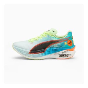 Chaussures Puma Deviate NITRO Elite 3 Bleu Vert AW24 Pour Femme