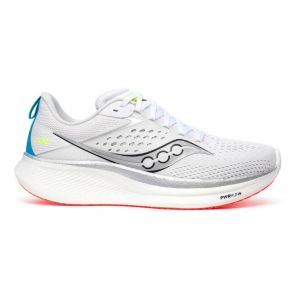 Chaussures Saucony Ride 17 blanc gris bleu - 45