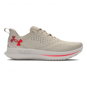 Chaussures Under Armour Velociti 4 Running beige rouge femme - 40.5