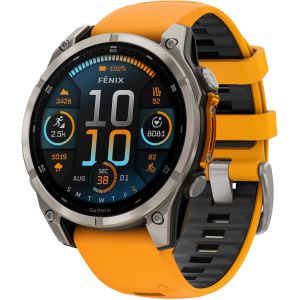 GARMIN Fenix 8 Amoled 47mm Sapphire Titanium Orange Unique 2024