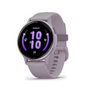 Garmin vívoactive 5 - Montre connectée GPS Sport et santé ? Metallic Orchid avec Bracelet Violet