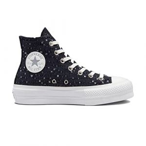 CONVERSE - Sneakers donna nero Chuck Taylor All Star Lift Platform Textured - 37