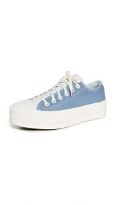 Converse Chuck Taylor All Star Lift Crafted Folk Ox Baskets basses pour femme Bleu