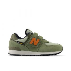 New Balance Enfant 574 HOOK & LOOP en Vert/Orange