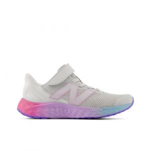 New Balance Enfant Fresh Foam Arishi v4 Bungee Lace with Top Strap en Gris/Rose/Mauve