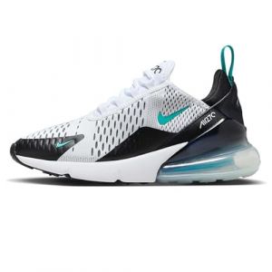 NIKE Air Max 270 Baskets pour femme AH6789 (blanc/noir/argent métallique/cactus poussiéreux 115) UK6 (EU40)