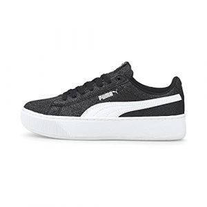 PUMA Basket Vikky Platform Youth pour Fille Puma Black-Puma White UK 5.5_Youth_FR 38.5