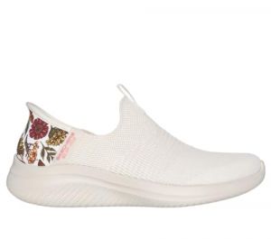 Skechers Slip-Ins Ultra Flex 3.0 New Wings 150168-NTMT Baskets pour femme Blanc naturel/multicolore