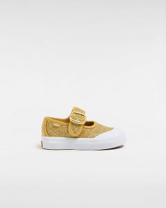 VANS Chaussures Mary Jane Glitter Bébé (1-4 Ans) (champagne Gold) Toddler Doré, Taille 26.5