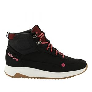 Lafuma - Escaper Mid W - Chaussures Urbaines - Femme - Légères et Souples - Tige Aspect Cuir - Noir