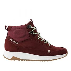 Lafuma - Escaper Mid W - Chaussures Urbaines - Femme - Légères et Souples - Tige Aspect Cuir - Bordeaux