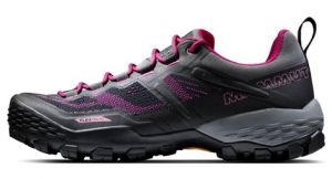 Chaussures de randonnee femme mammut ducan low gore tex rose noir