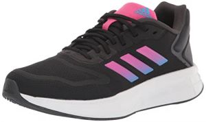 adidas Women's Duramo 10 Black/Pulse Blue/Team Real Magenta (Wide) 7 Adult