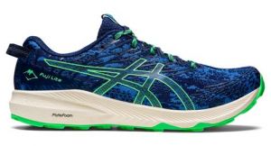 Chaussures running asics fuji lite 3 bleu vert