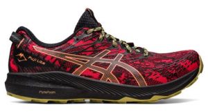 Chaussures de trail running asics fuji lite 3 rouge noir