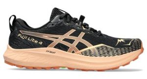 Chaussures trail asics fuji lite 4 noir corail femme