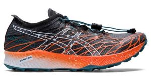 Chaussures running asics fujispeed noir rose femme