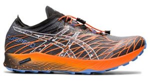 Chaussures de trail asics fujispeed noir orange