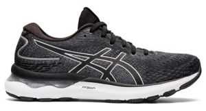 Chaussures de running asics gel nimbus 24 noir blanc femme