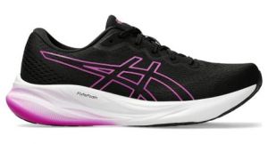 Chaussures running asics gel pulse 15 noir rose femme