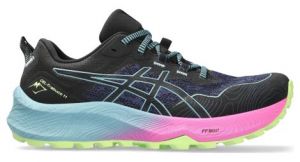 Chaussures trail asics gel trabuco 11 noir bleu rose femme