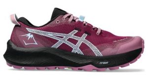 Chaussures de trail running femme asics gel trabuco 12 rose noir