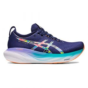 ASICS Nimbus 25 Lite-Show Chaussure de Course sur Route pour Homme Bleu Jaune Multicolor 42 EU