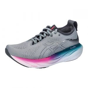 ASICS Nimbus 25 Donna Chaussures de Course Gris Blanc