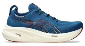 Chaussures running asics gel nimbus 26 bleu orange homme