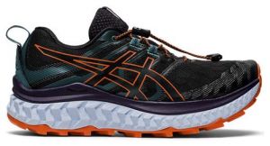 Chaussures running asics trabuco max noir orange femme