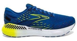 Chaussures de running brooks glycerin gts 20 bleu jaune