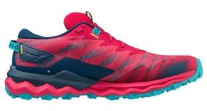 Chaussures de trail running mizuno femme wave daichi 7 rouge bleu