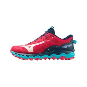 Baskets Mizuno Wave Mujin 9 Rouge Bleu  Femme