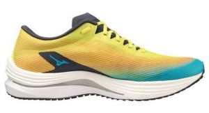 Chaussures de running mizuno wave rebellion flash bleu jaune